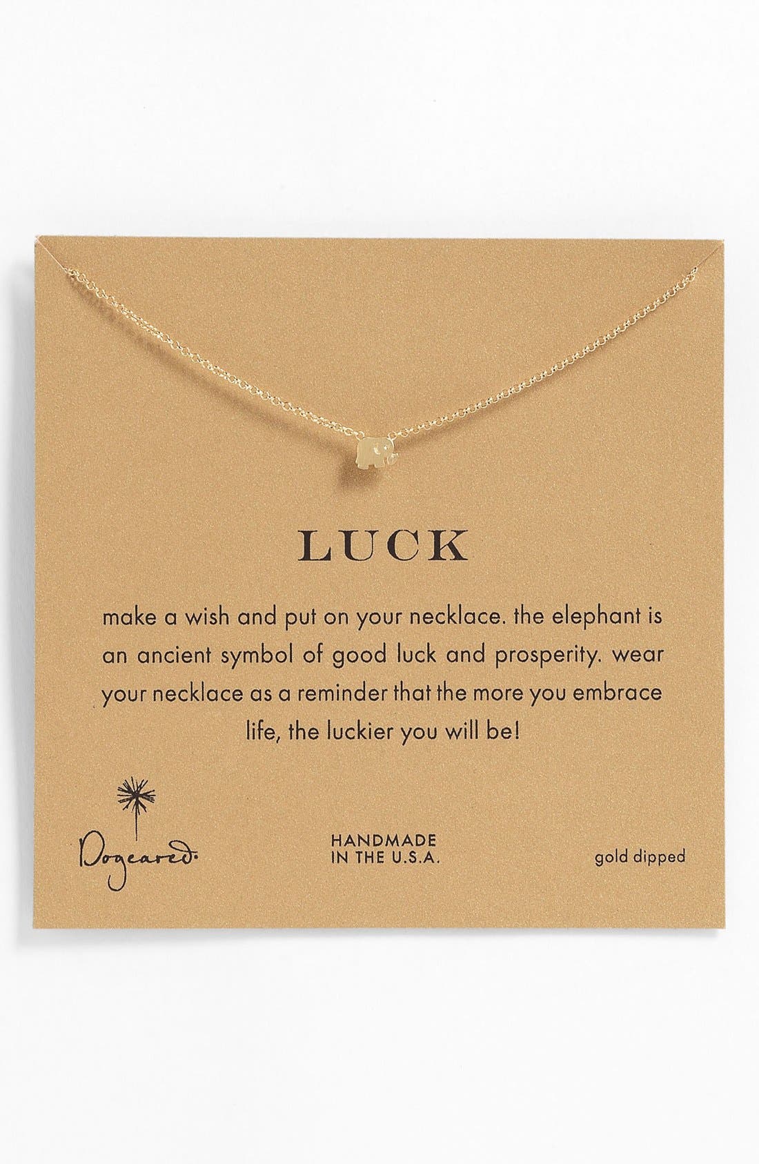 Dogeared 'Whispers Luck' Boxed Pendant Necklace Nordstrom
