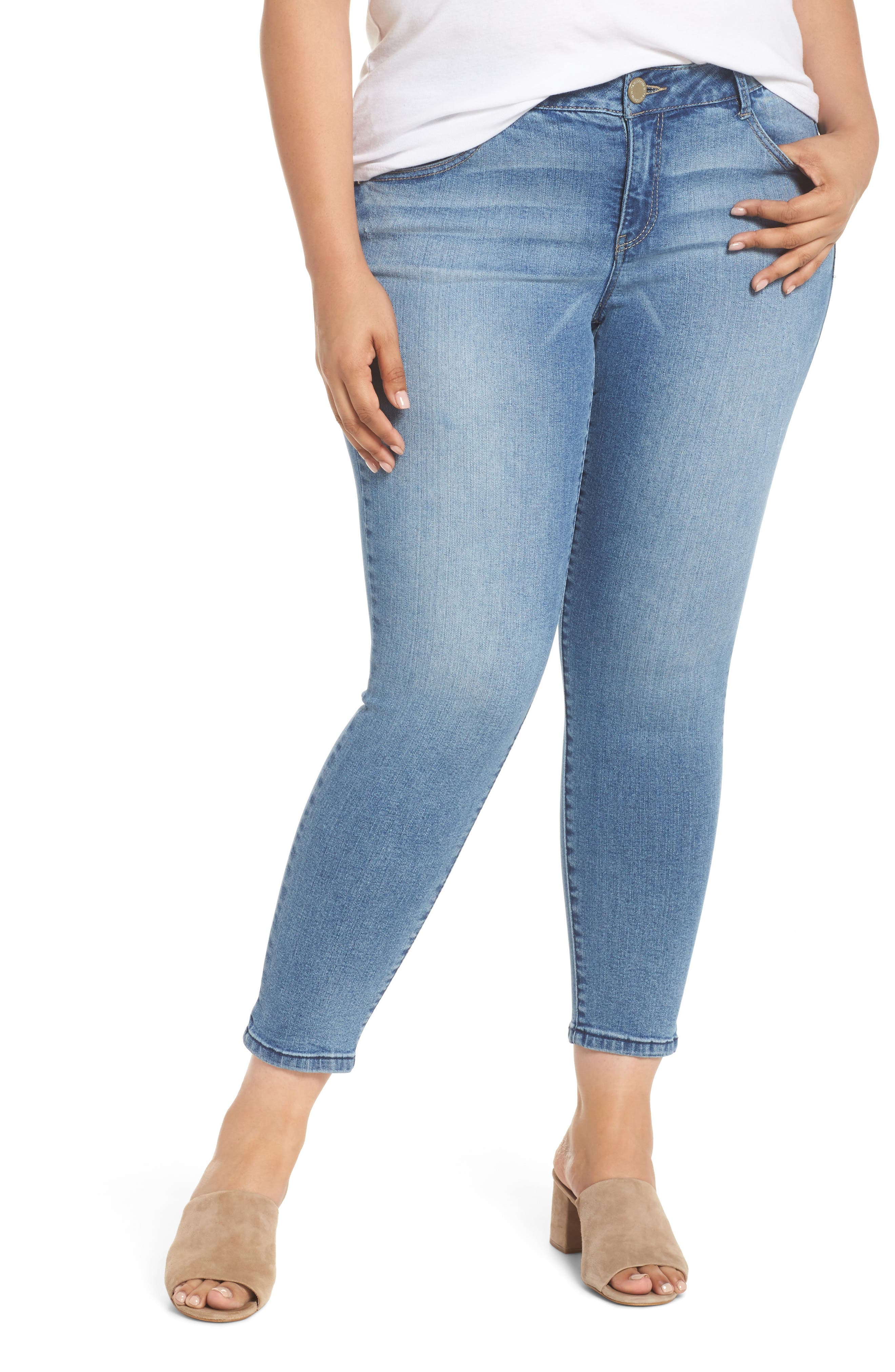 Wit & Wisdom Absolution Stretch Ankle Skimmer Jeans (Light Blue) (Plus Size) (Nordstrom