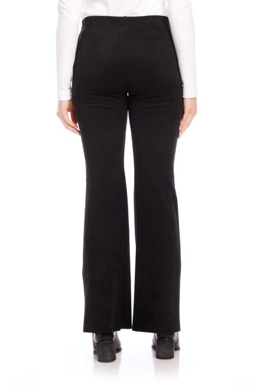 Karen Kane Faux Suede Bootcut Pants In Black