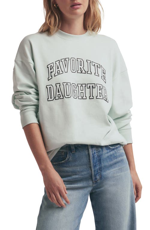 Favorite Daughter Collegiate Cotton Graphic Sweatshirt Seafoam at Nordstrom,