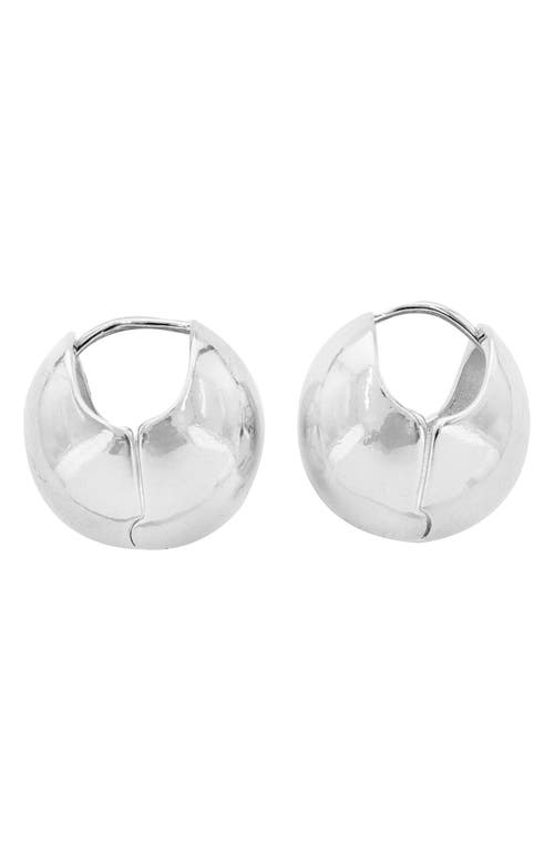 Bubble Hoop Earrings in Silver