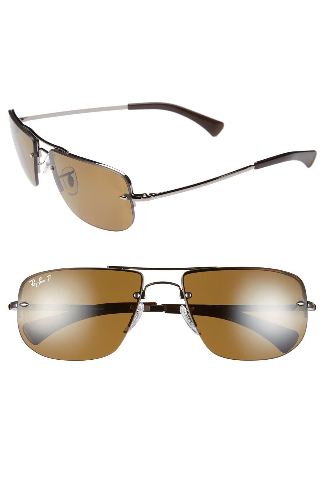 frameless ray ban sunglasses