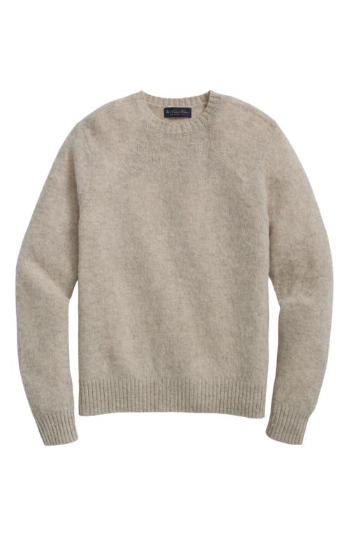 Shop Brooks Brothers Brushed Wool Sweater In Nougat