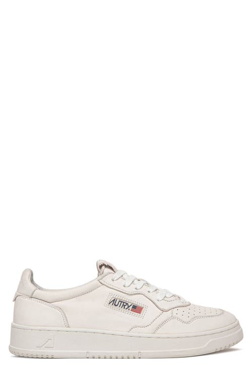 Shop Autry Medalist Low Sneaker In Solidgoat White