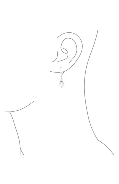 Bling Jewelry Resin Drop Earrings In White