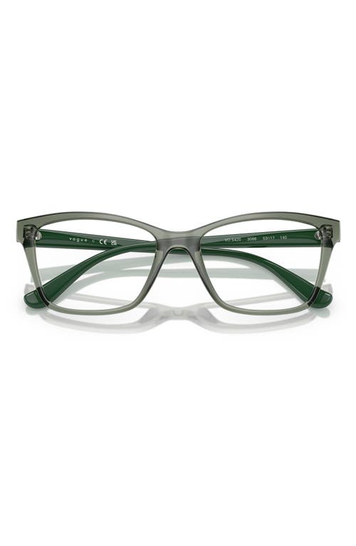 Vogue 53mm Rectangluar Optical Glasses In Green