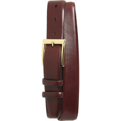 Torino Double Buckle Leather Belt, Cordovan
