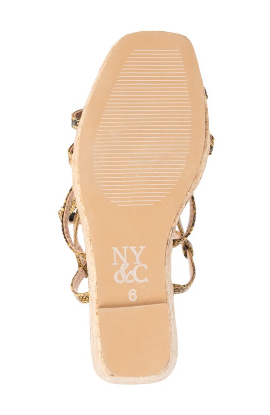 New York And Company Abla Platform Wedge Sandal In Yellow