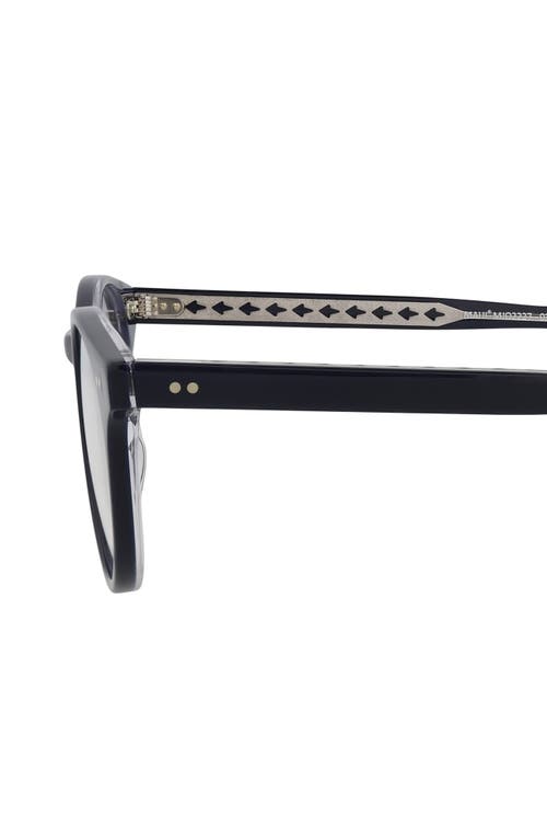 Maui Jim 47mm Round Optical Frames In Navy Transparent