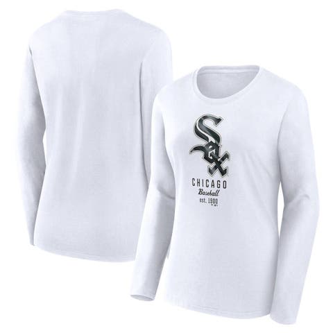 Women's Fanatics Branded White Los Angeles Dodgers Lightweight Fitted Long Sleeve T-Shirt