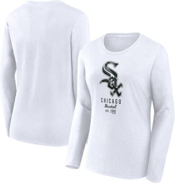 Women's Black Chicago White Sox Oversized Long Sleeve Ombre Spirit