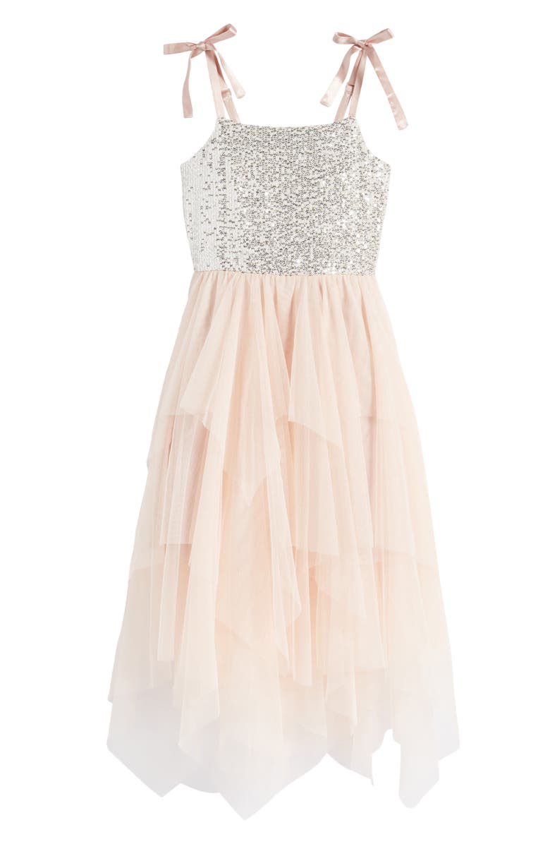 LOVE, NICKIE LEW Kids' Fairy Sequin Asymmetric Dress | Nordstrom