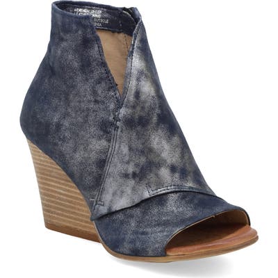 Miz Mooz Kimball Open Toe Bootie - Blue
