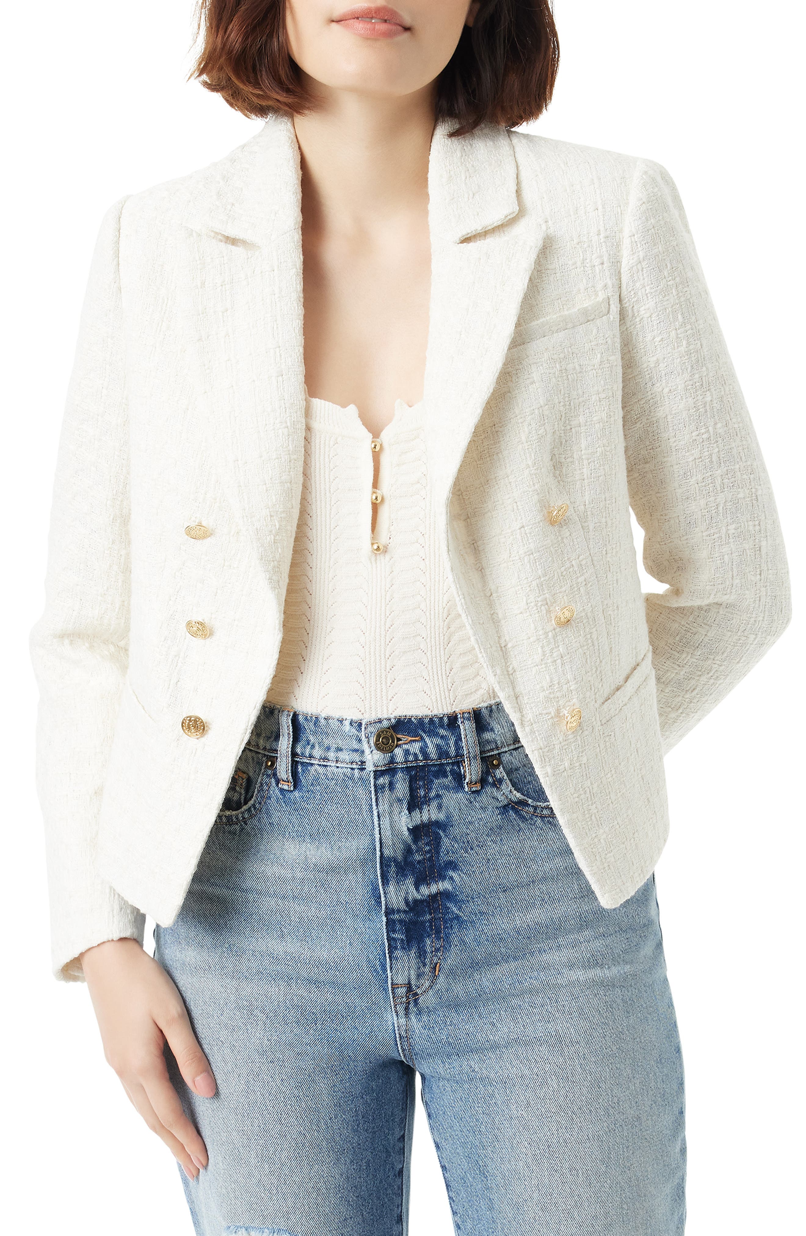 Sam Edelman Women's Hi Lo Cropped Pullover Sweater - Rayon/Nylon Blend - View #8
