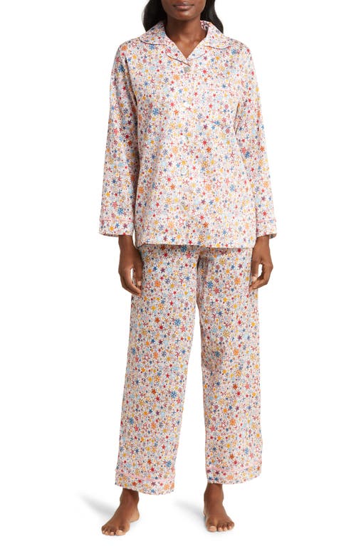 Papinelle Star Print Cotton Sateen Pajamas in Multi at Nordstrom, Size X-Small
