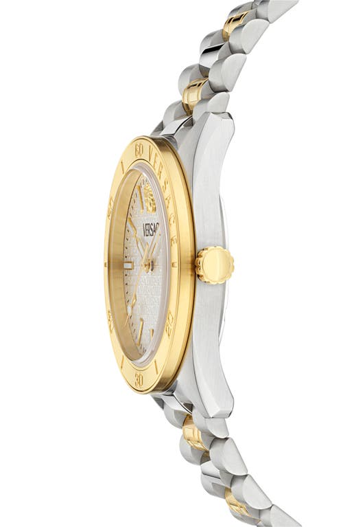 Versace Men's Swiss Two-tone Stainless Steel Bracelet Watch 42mm In Two Tone