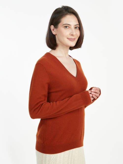 Shop Gobi Cashmere V-neck Sweater In Sugar Almond