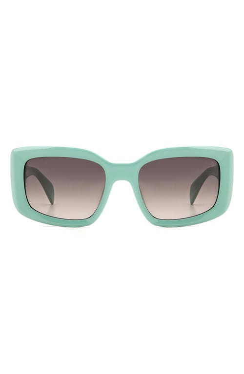Rag & Bone 54mm Gradient Rectangular Sunglasses In Green/brown Gradient