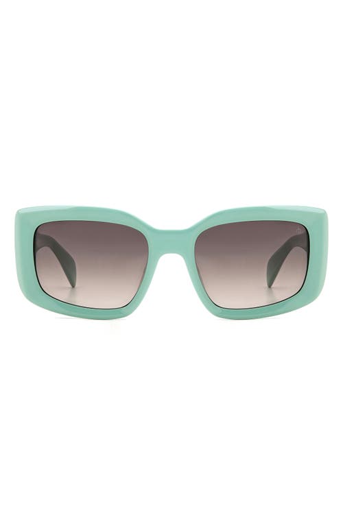 Rag & Bone 54mm Gradient Rectangular Sunglasses In Green/brown Gradient