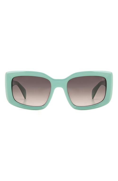 rag & bone 54mm Gradient Rectangular Sunglasses in Green/Brown Gradient at Nordstrom