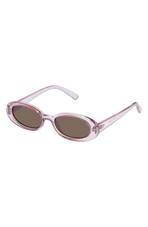 Shop Le Specs Outta Love 51mm Oval Sunglasses In Rosewater