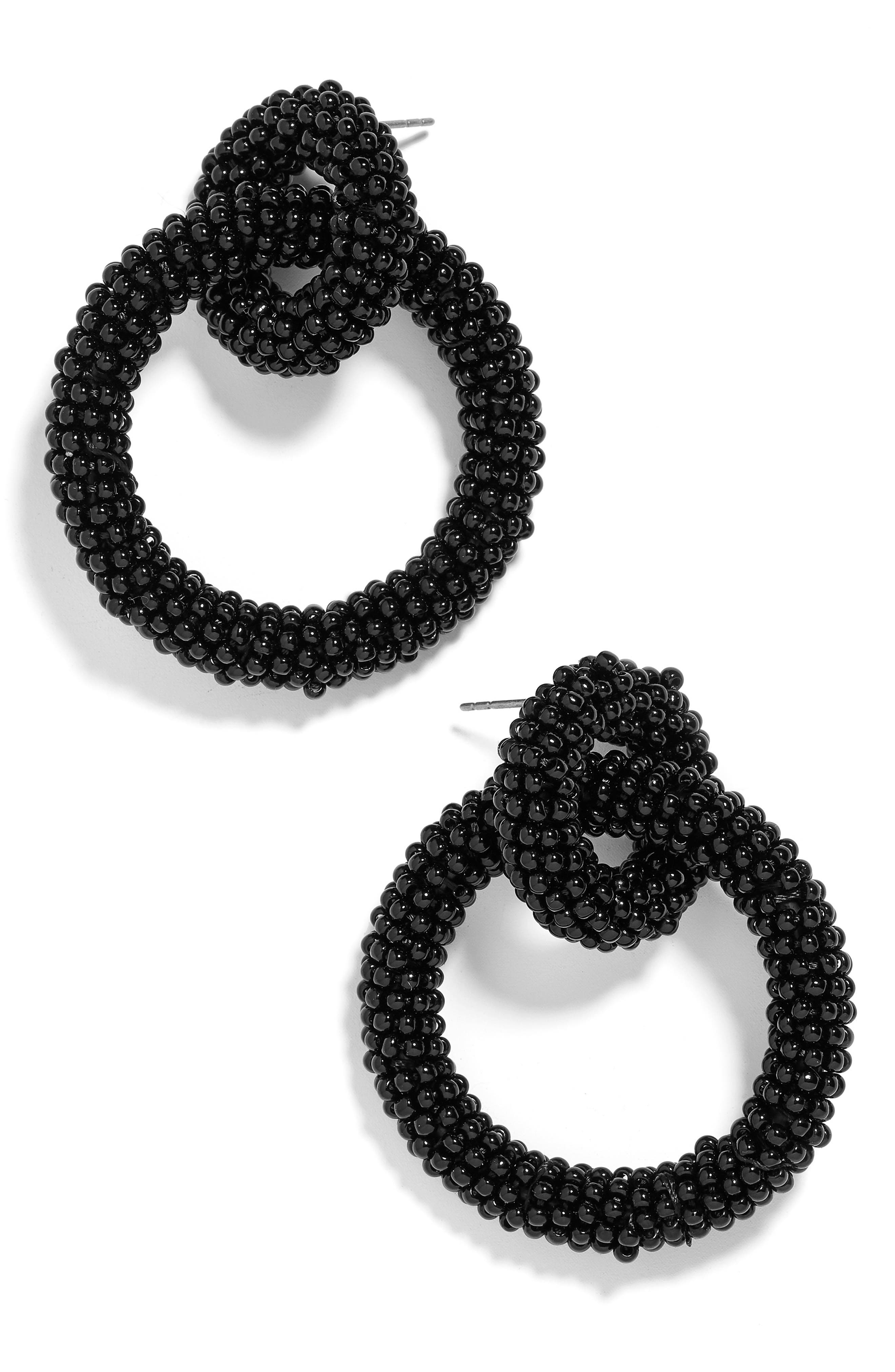 BaubleBar Emma Beaded Hoop Earrings Nordstrom