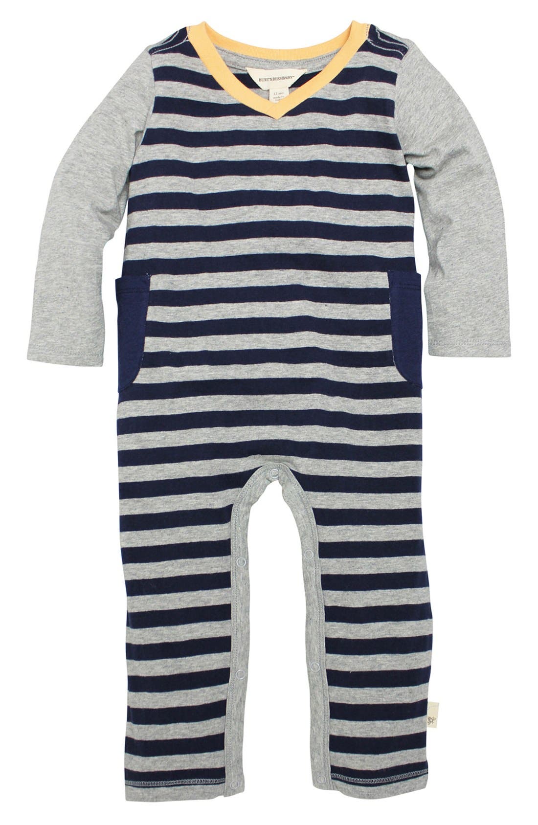 Burt's Bees Baby Stripe Organic Cotton Romper (Baby Boys) Nordstrom