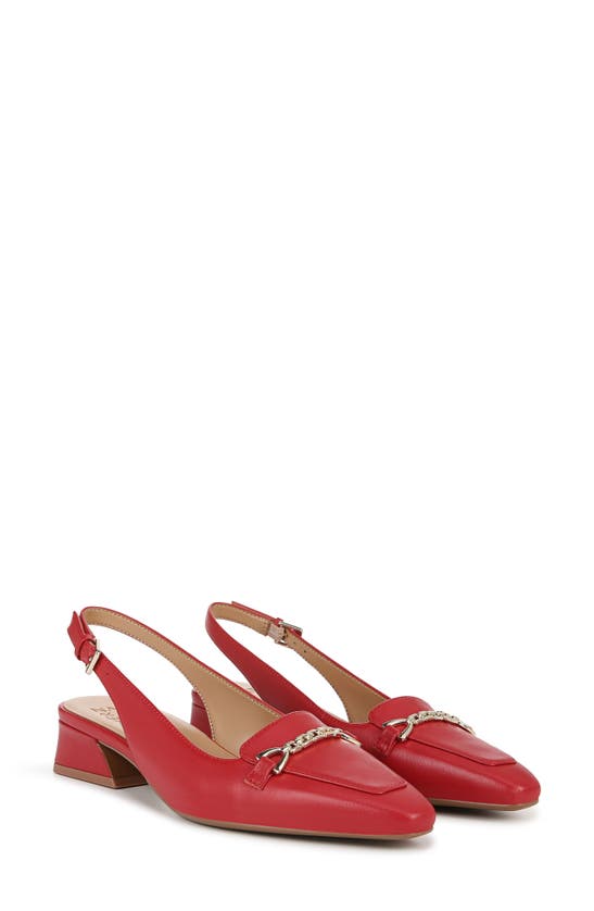 Shop Naturalizer Lindsey Slingback Sandal In Crimson Red Leather