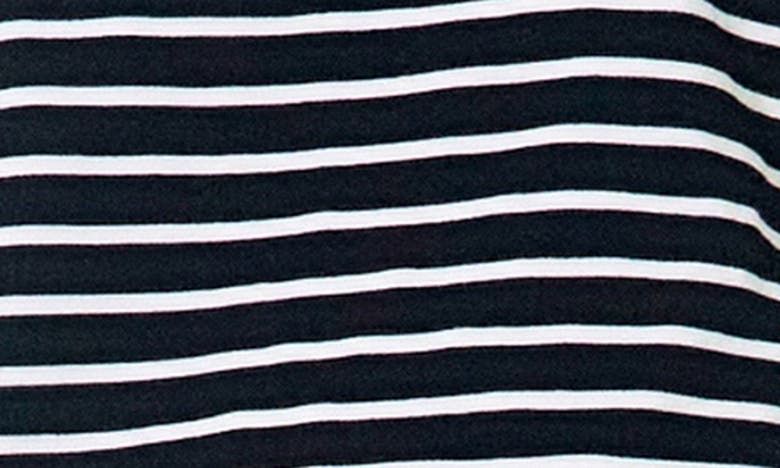 Shop Grey Lab Stripe One-shoulder Asymmetric Top In Black/ White