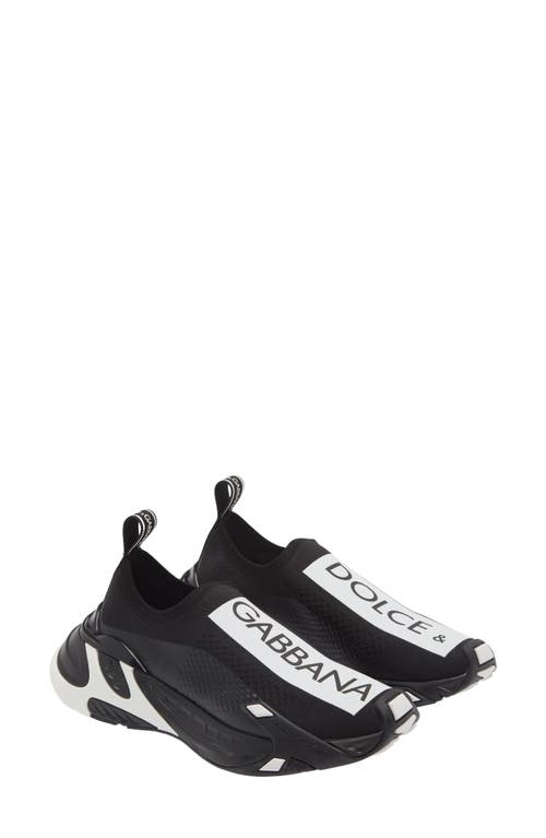 Dolce & Gabbana Sorrento Logo Slip-On Sneaker in Black