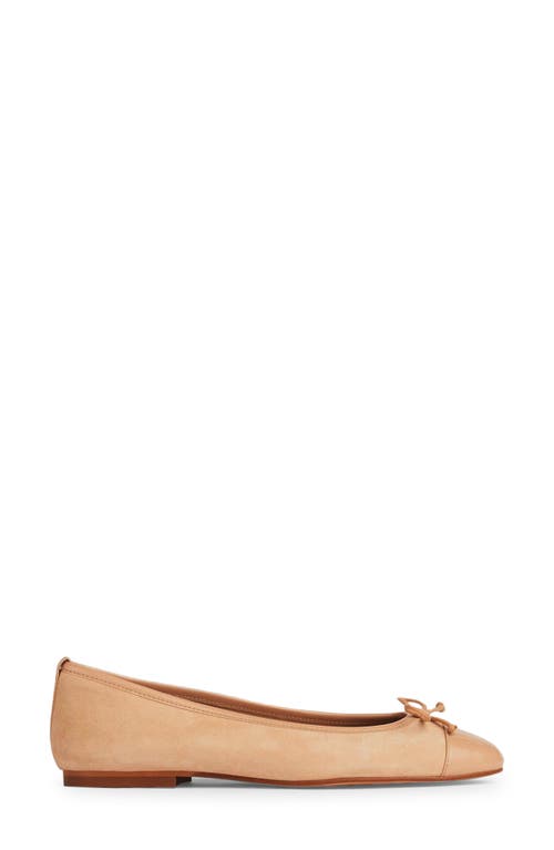 Shop Lk Bennett Kara Cap Toe Ballet Flat In Almond