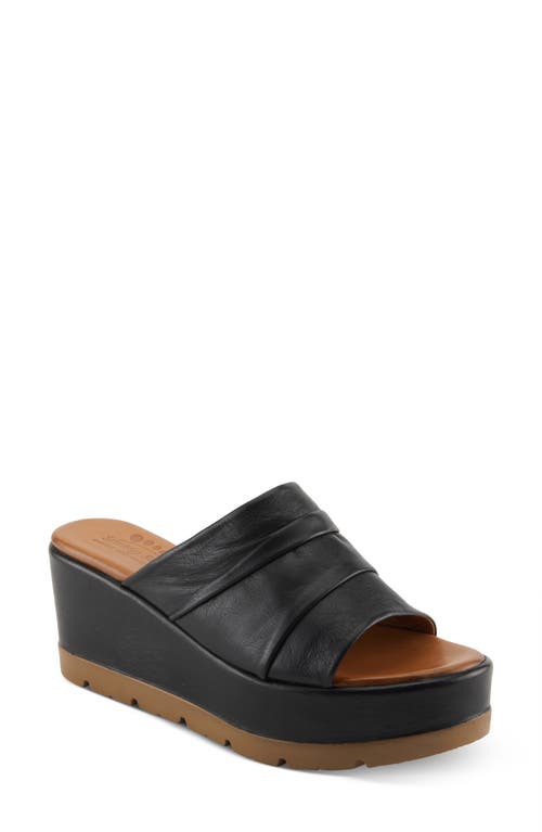 Shop Spring Step Allerton Platform Wedge Slide Sandal In Black