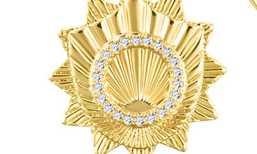 Adornia Initial Cz Pendant Toggle Necklace In Gold-o
