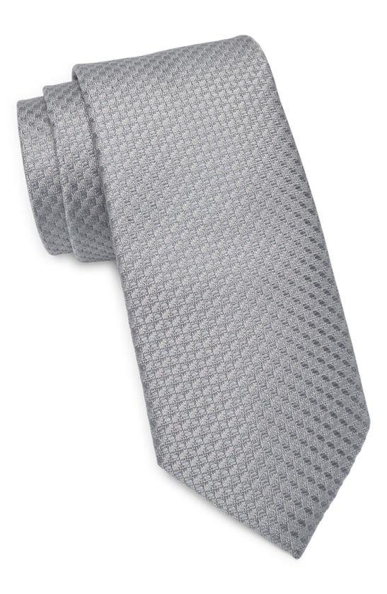 Shop Nordstrom Tolbert Textured Solid Silk Tie In Silver