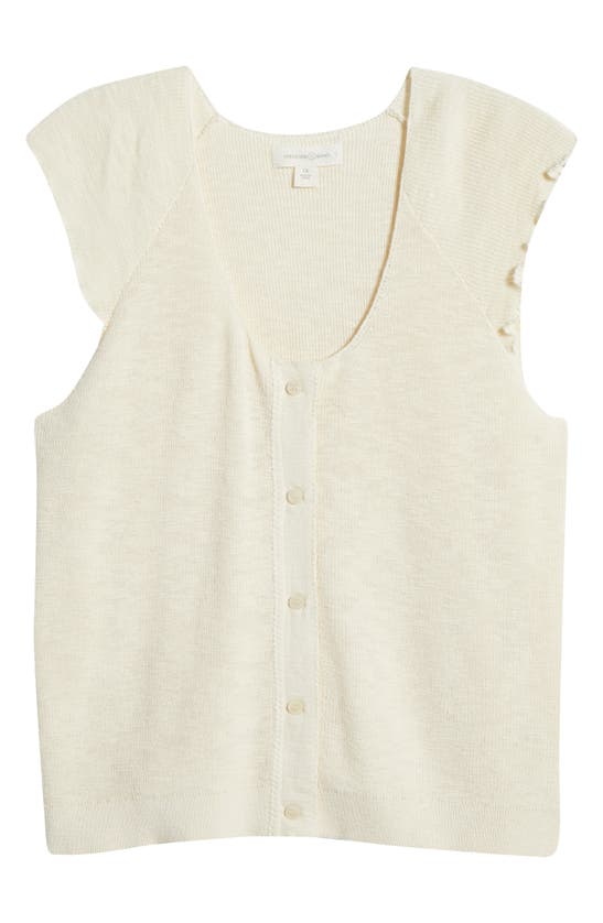 Treasure & Bond Cap Sleeve Cardigan In Ivory Dove