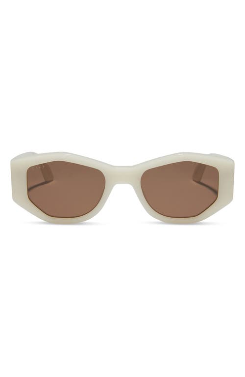 Zoe 52mm Oval Sunglasses in Ivory