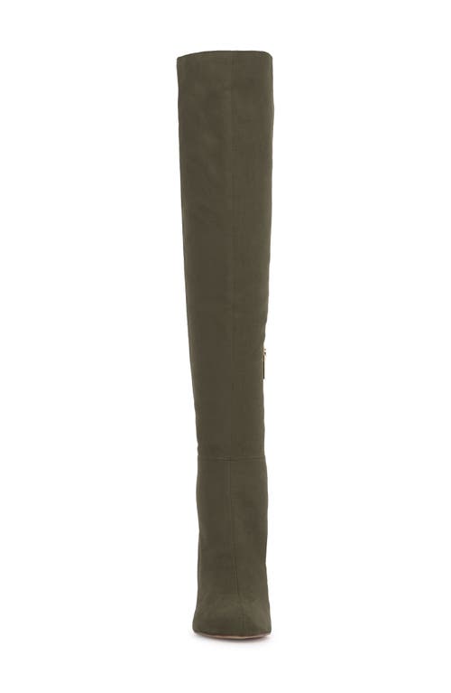 Shop Jessica Simpson Nicolosi Over The Knee Boot In Cargo Green