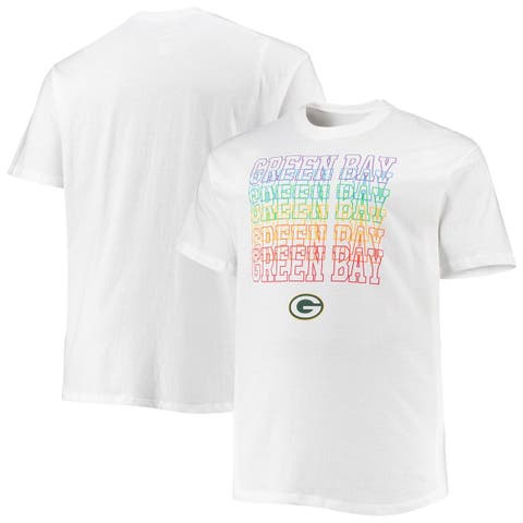 Women's Fanatics Branded Pink Green Bay Packers Millennial Spirit Jersey T-Shirt