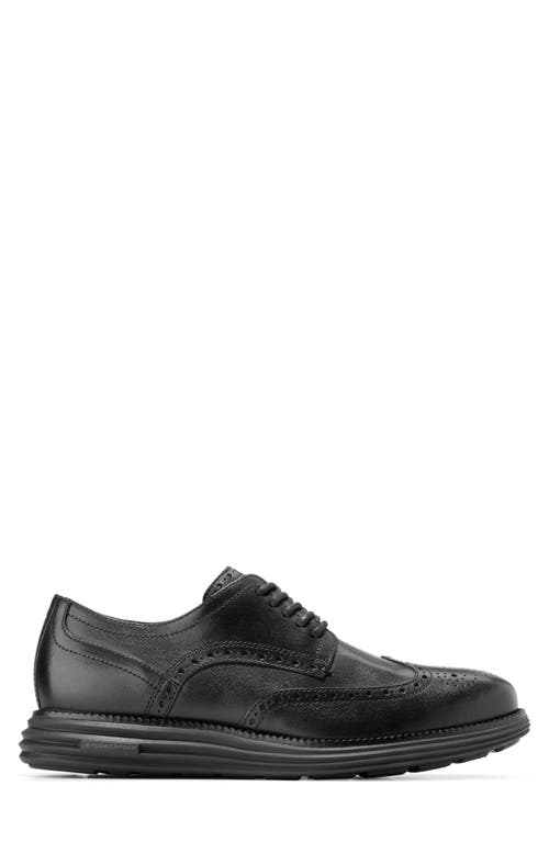 Shop Cole Haan Orignalgrand Remastered Wingtip Derby In Black/black