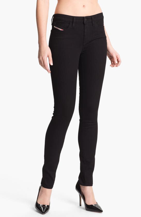 Diesel 2017 Slandy 5-pocket Skinny Jeans In Black