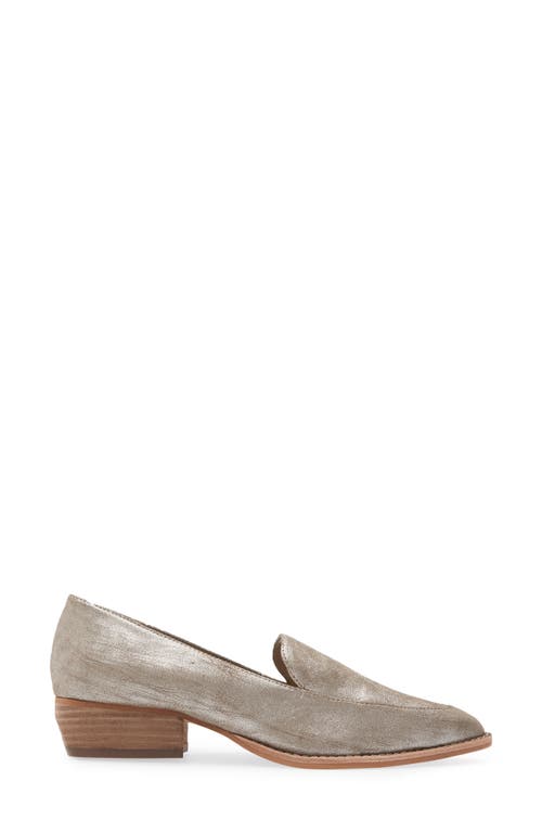 Shop Vince Camuto Becarda Pointed Toe Loafer In Dark Taupe/silver