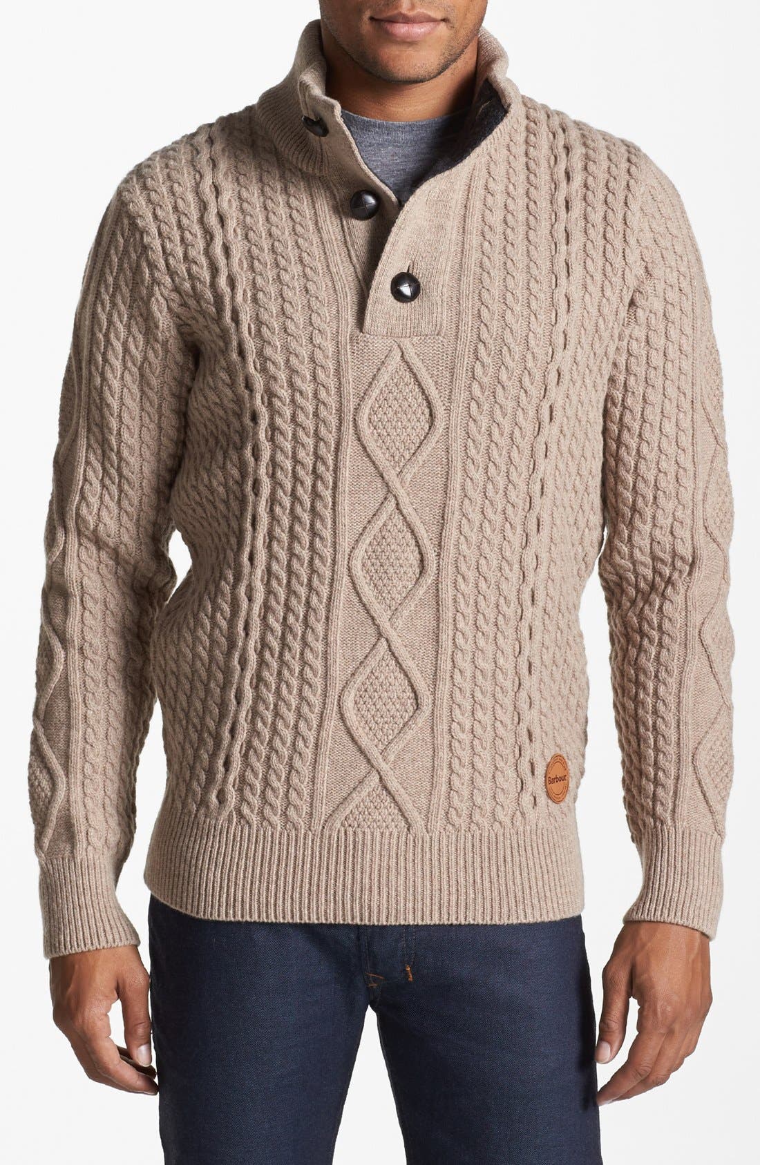 Barbour 'Kirkham' Half Button Wool Sweater Nordstrom