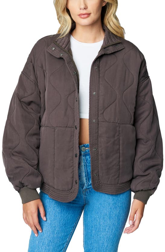 Shop Blanknyc Quilted Jacket In Moonless Night