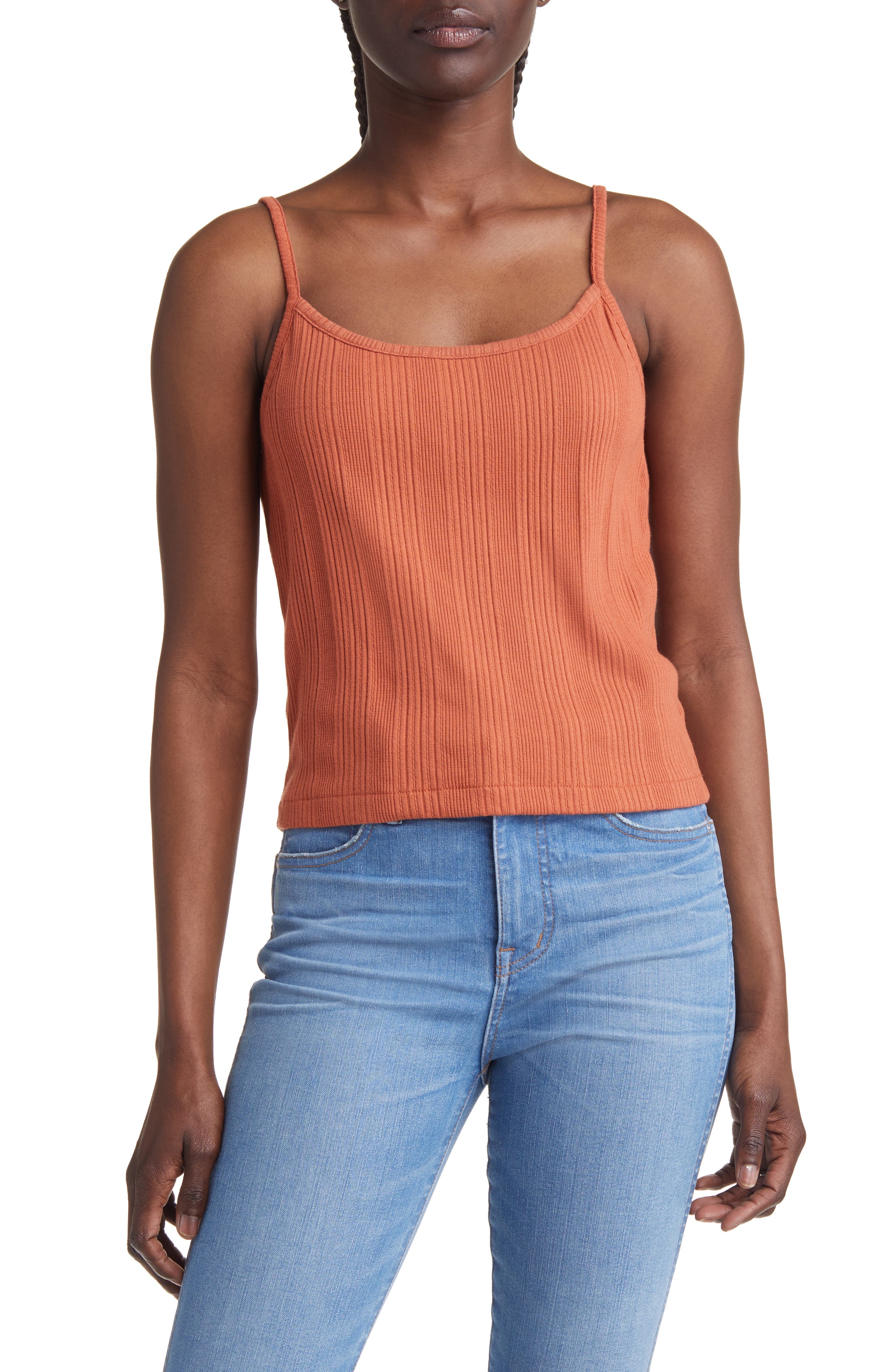 Madewell Pointelle Cardigan \u0026 Cami Set in Afterglow Red