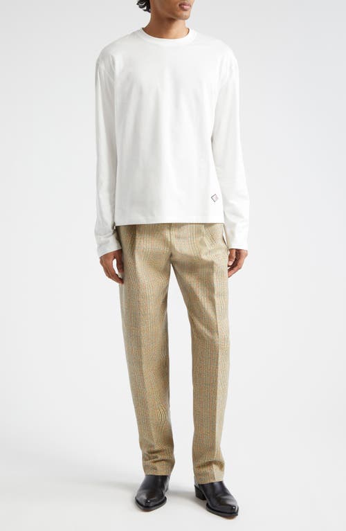 Shop Bottega Veneta Light Long Sleeve Cotton Jersey T-shirt In Chalk