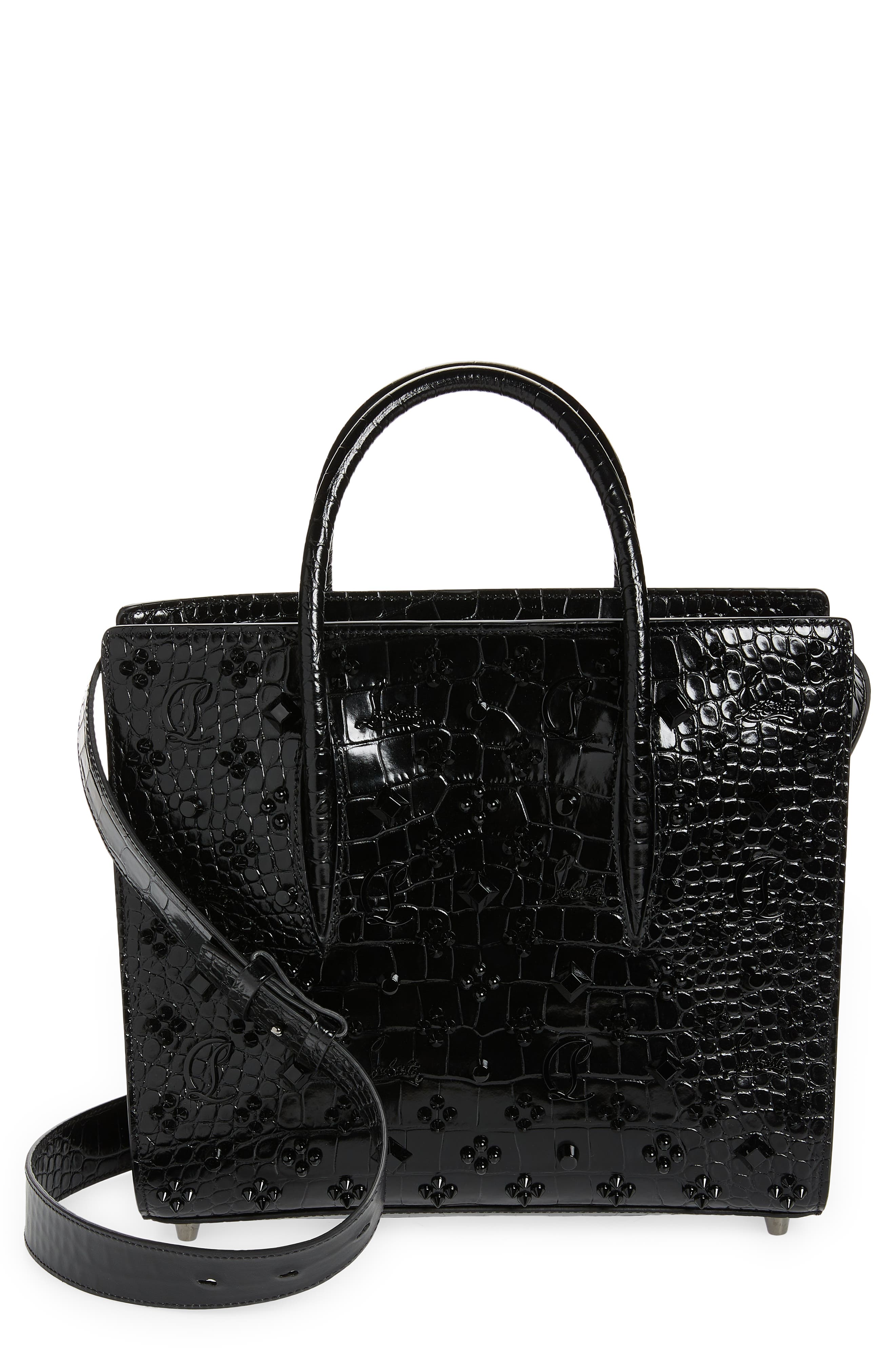 croc embossed satchel