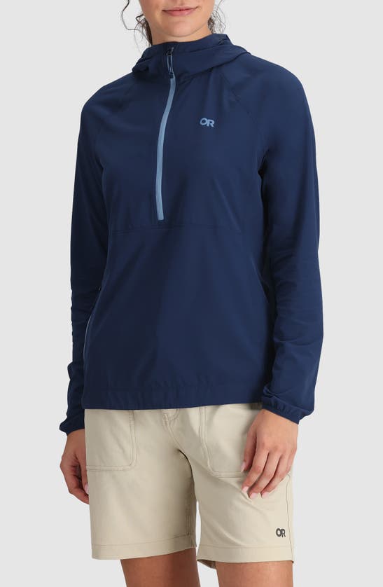 Shop Outdoor Research Astroman Air Sun Half Zip Hoodie In Cenote