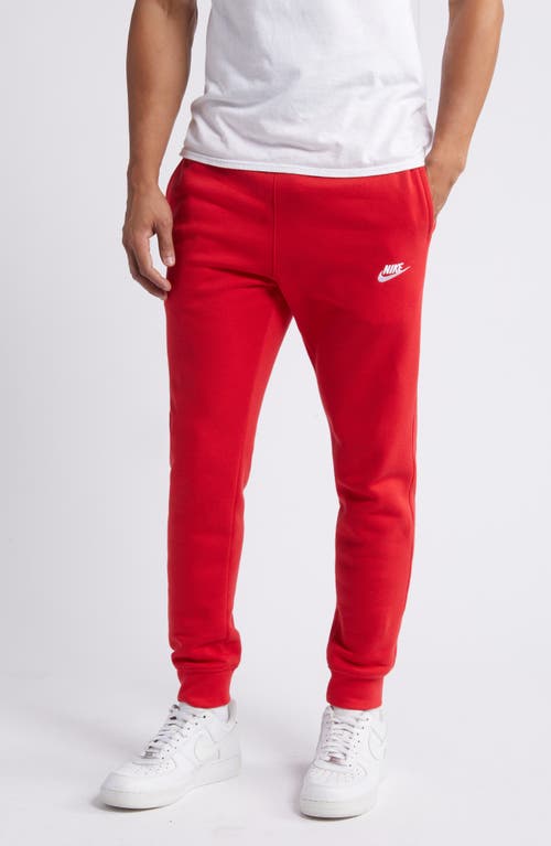 Nike Sportswear Club Pocket Fleece Joggers In University Red/white