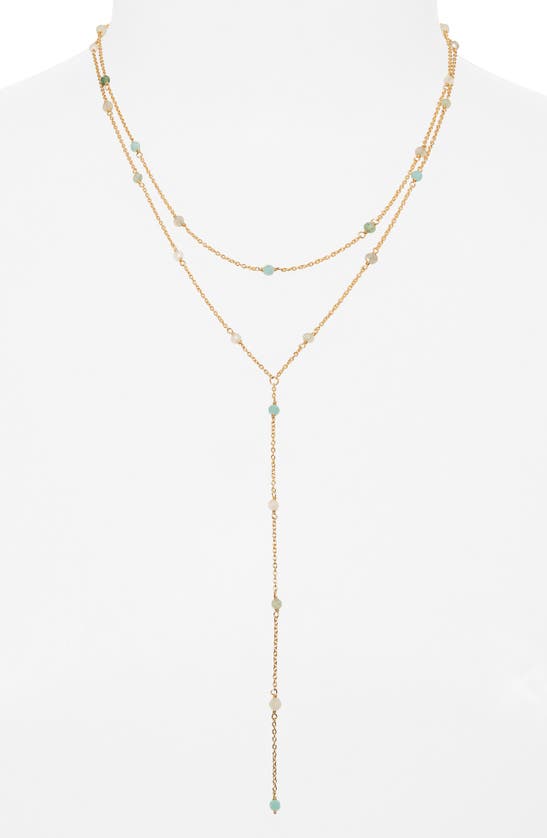 Shop Argento Vivo Sterling Silver Layered Y-necklace In Gold