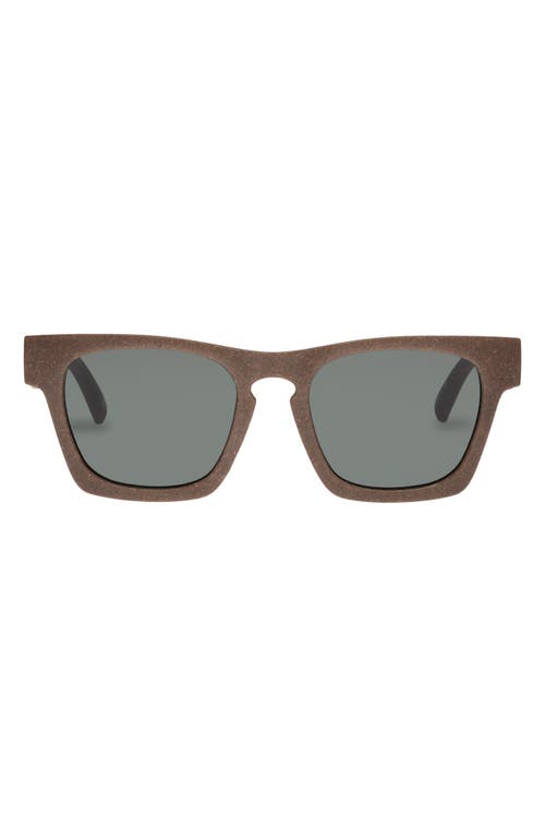 Le Specs Whiptrash 52mm Round Sunglasses in Brown /Khaki Mono